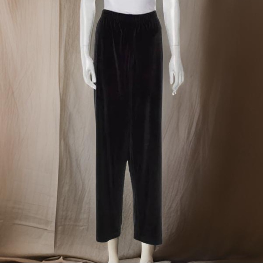 Bob Mackie Wearable Art Velvet Pants with Elastic Waste Size 1X